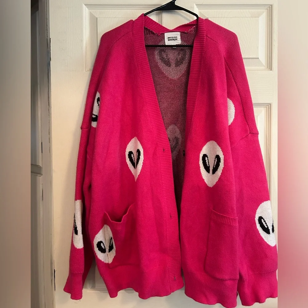Impulses Boutique Pink Alien Sweater - Picture 3 of 4
